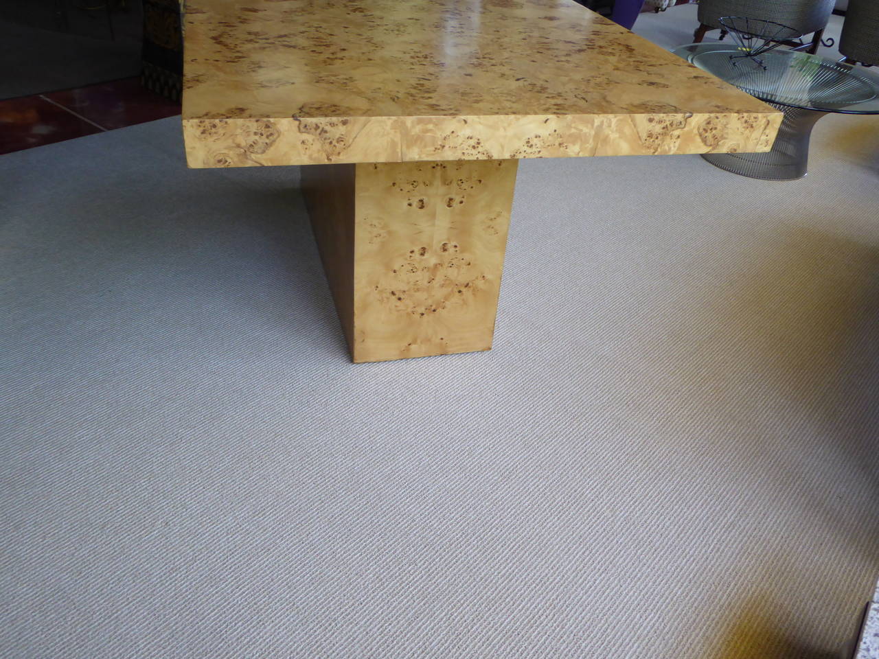 Late 20th Century 1970s Burl Olivewood Dining Table
