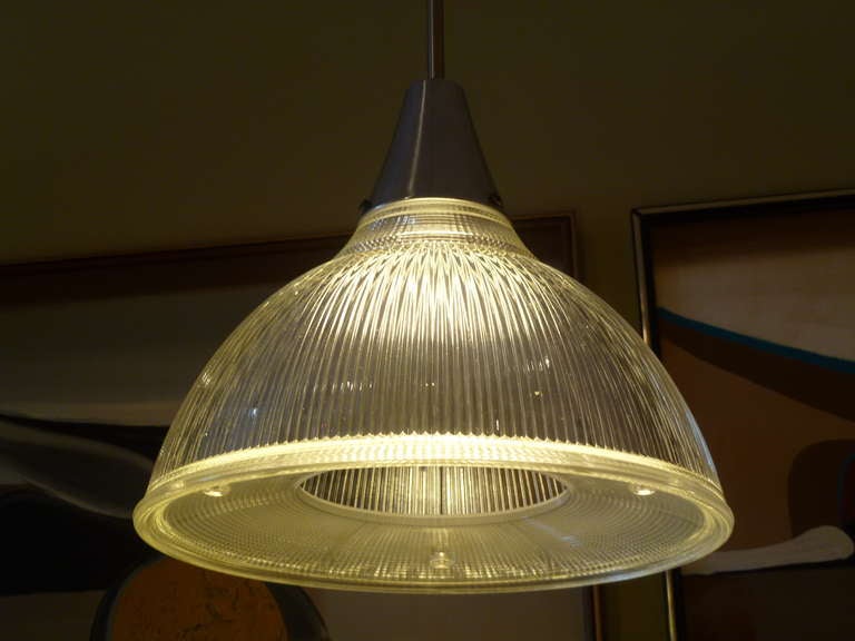 American Classic Holophane Glass Pendant Light