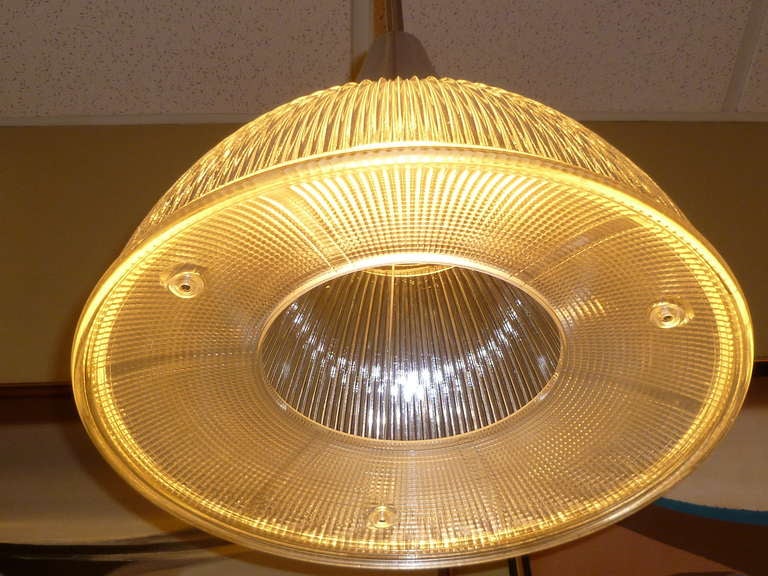 Classic Holophane Glass Pendant Light 2