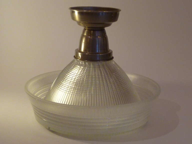 Classic Holophane Sailor Hat Flush Mount