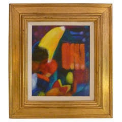Vibrant Robert Avon Lees Painting California Artist 5