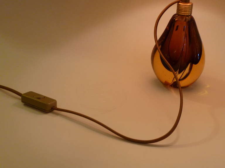 1950s Seguso Dalla Venezia Sommerso Glass Table Lamp 1