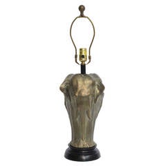 Vintage Chapman Sculptural Bronze Elephant Table Lamp