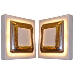 Pair of Modern Doria Leuchten Back Lit Wall Lights 11