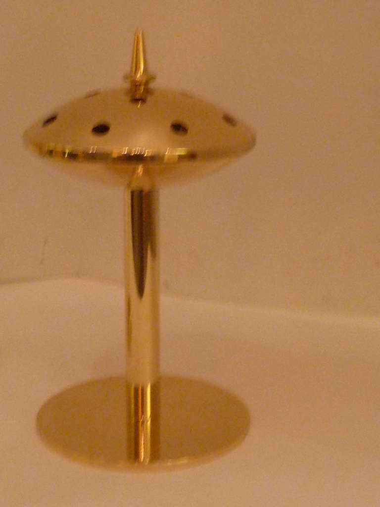 Swedish Rare 1950s Hans Agne Jakobsson Brass Candlesticks Sweden