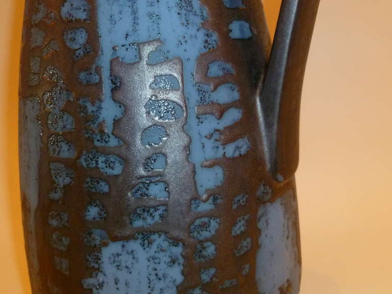 1960s Tall Carstens Ankara Lava Glaze Floor Vase Germany 3