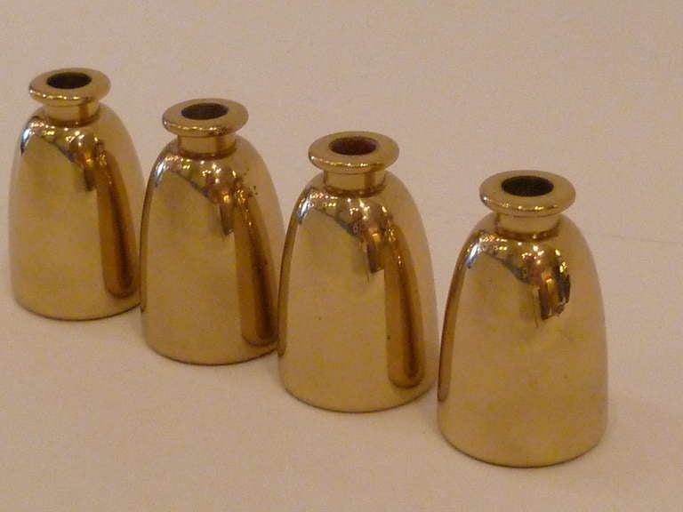 1950s Hans Agne Jakobsson Solid Brass Candleholders