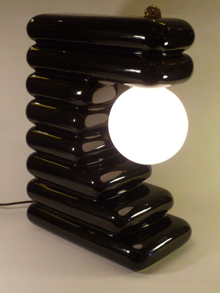 Mid-Century Modern Pair 1960's Op To Pop Architectural Table Lamps