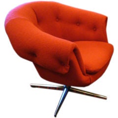 Vintage Posh Overman Swivel Lounge Chair