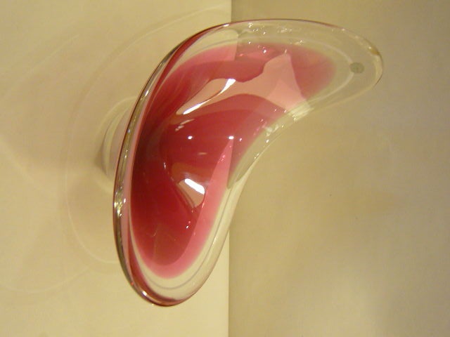 Large Peter Kedelv Coquille Blown Glass Bowl for Flygsfors 2