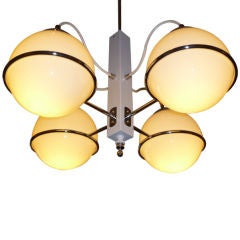 Smart Gino Sarfatti Four Globe Chandelier 11