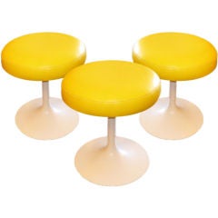 Three Early Saarinen Tulip Stools for Knoll