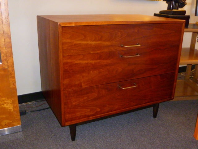 Fine Jens Risom Walnut Chest of Drawers