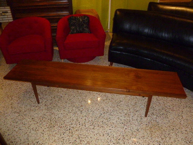 Mid-20th Century Fine Drexel Walnut Long Board Table Bench
