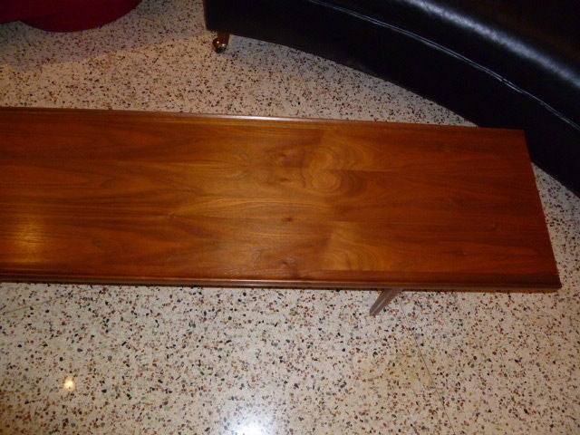 Fine Drexel Walnut Long Board Table Bench 1