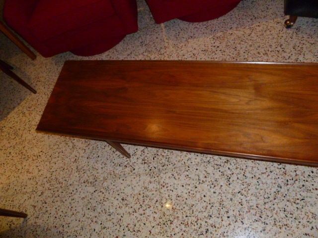 Fine Drexel Walnut Long Board Table Bench 2