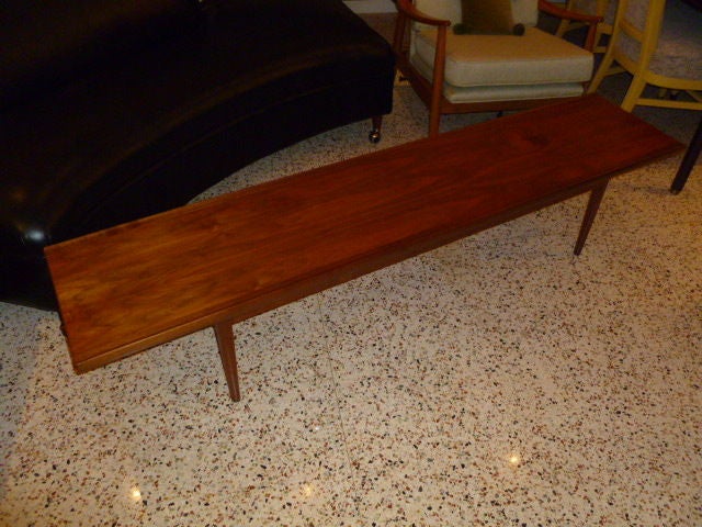 Fine Drexel Walnut Long Board Table Bench 3