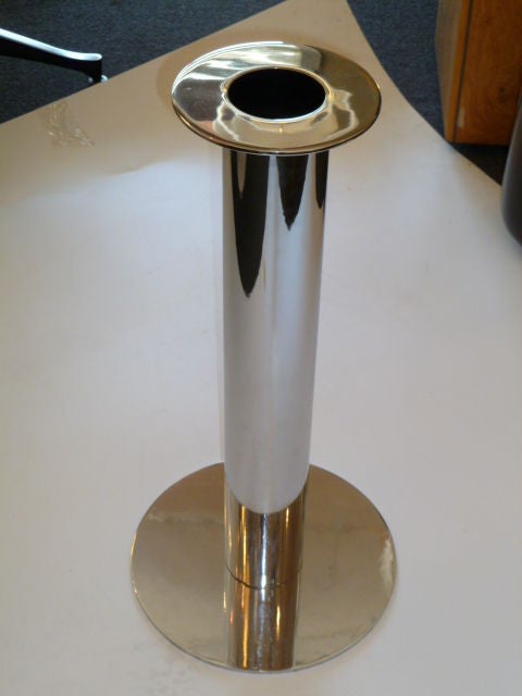 Architectural Italian Modern Chromed Standing Ashtray Ashstand