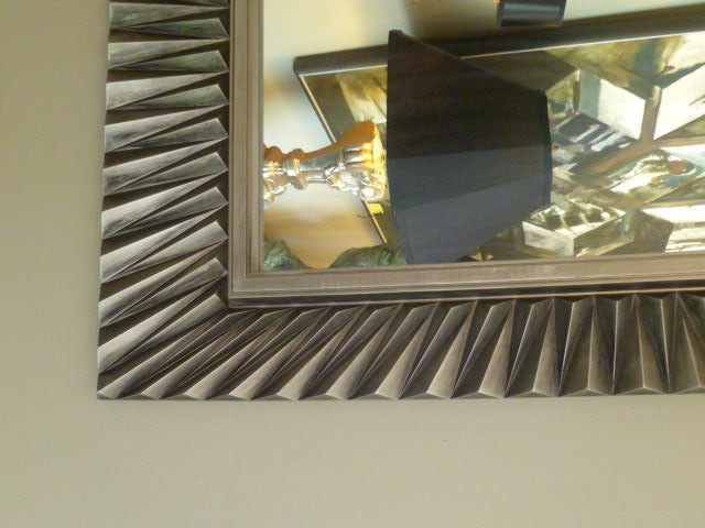 Superb Modernist Brutal Syroco Mirror 1