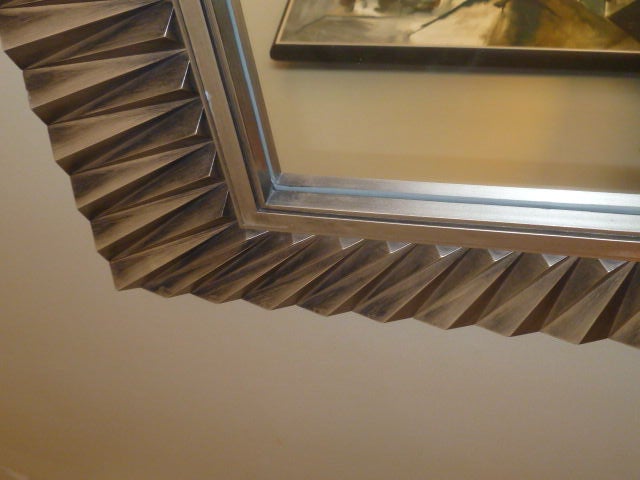 Superb Modernist Brutal Syroco Mirror 2