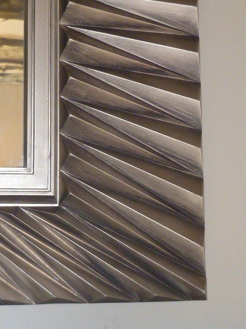 Superb Modernist Brutal Syroco Mirror 3