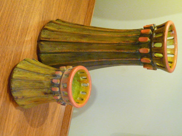 Sculptural Aldo Londi Pottery Vases for Raymor Bitossi