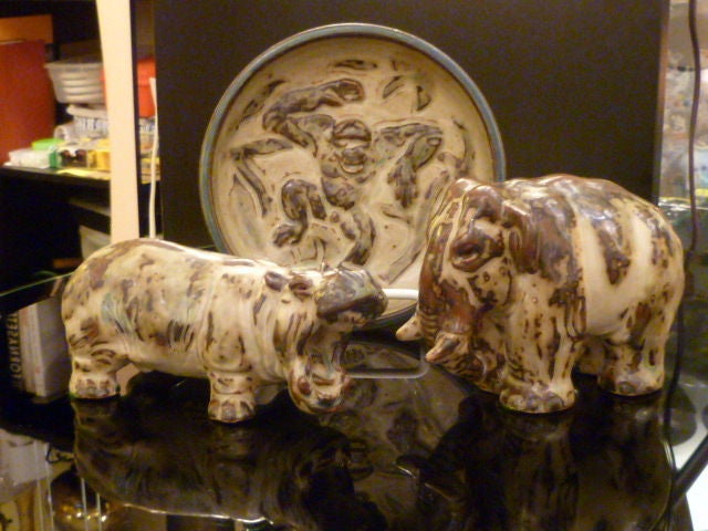 Knud Kyhn Sung Glaze Pottery Animal Figures Denmark