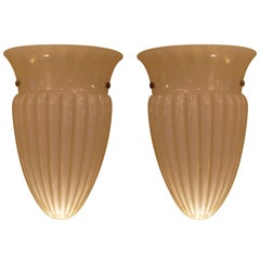 Italian Modern Chic Barovier et Toso Urn Form Sconces Murano 1980s