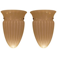 Italian Modern Chic Barovier et Toso Urn Form Sconces Murano 1980s