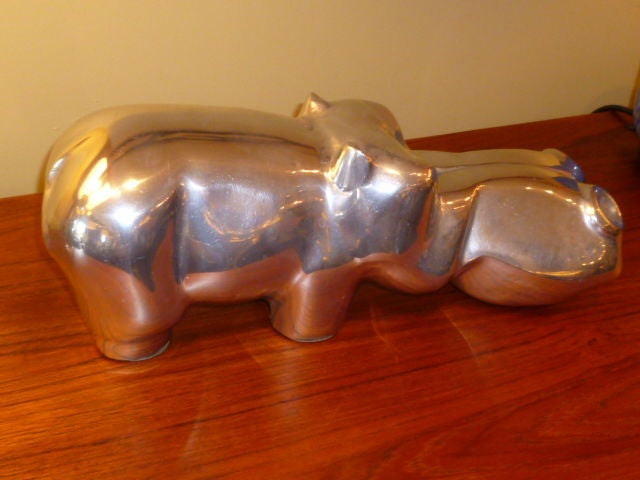 Whimsical David Parkin Hippo Sculpture 5