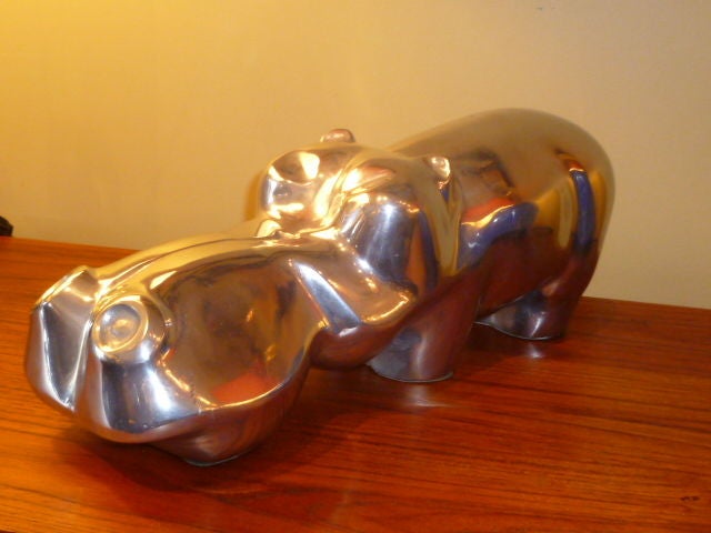 American Whimsical David Parkin Hippo Sculpture