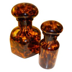 Large Barovier Toso Tortoise Bottle Decanters Murano