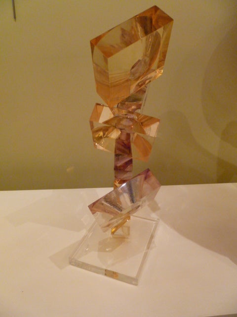 Dazzling Eric Bauer Lucite Sculpture Signed 4