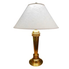 Great Machine Age Deco Style Brass Table Lamp 7