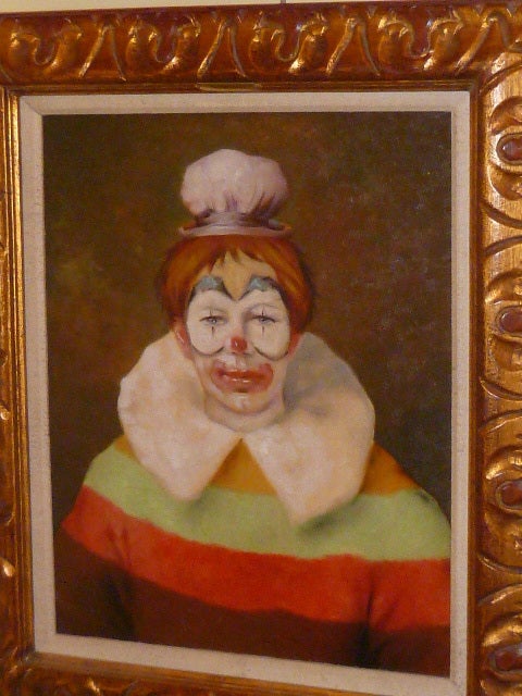 Fine Roncato Clown Italian Oil/Canvas Framed 2