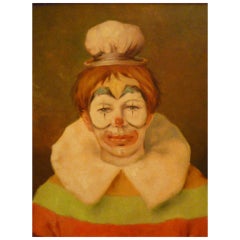 Fine Roncato Clown Italian Oil/Canvas Framed