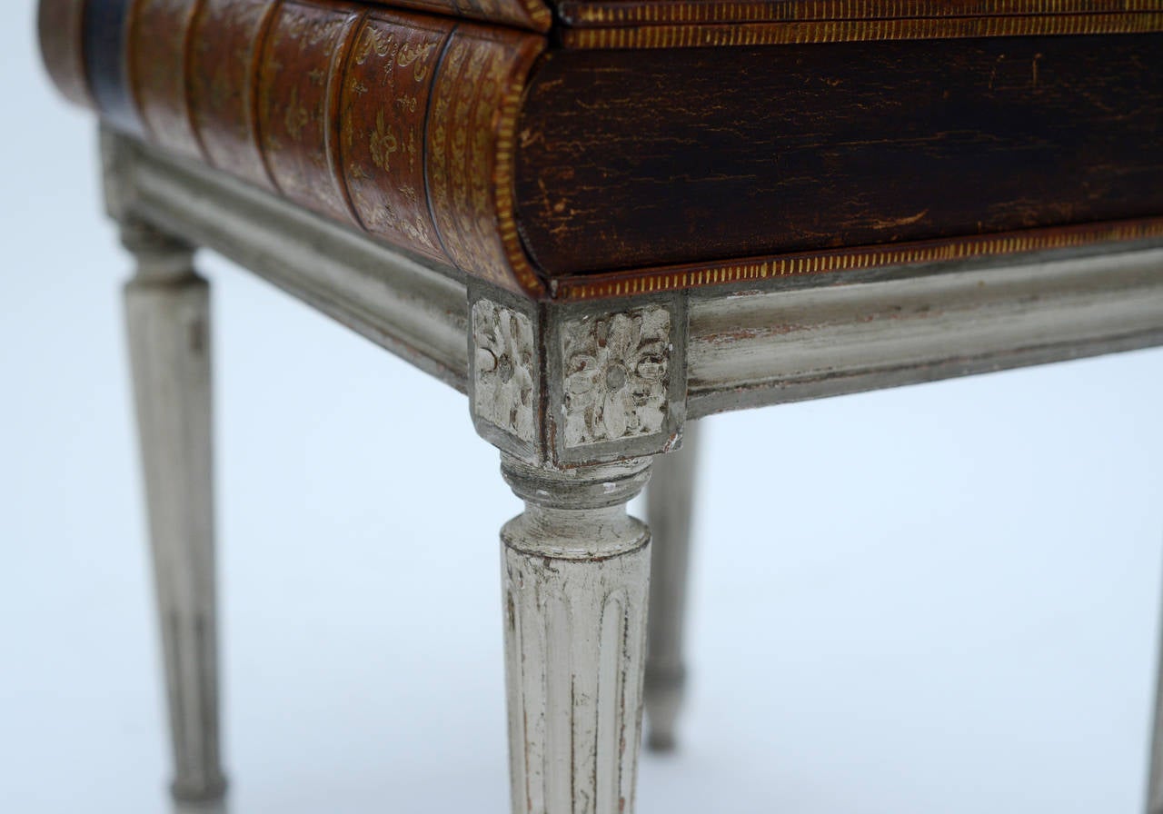 20th Century Louis XVI Style French Table with Leather Book Top