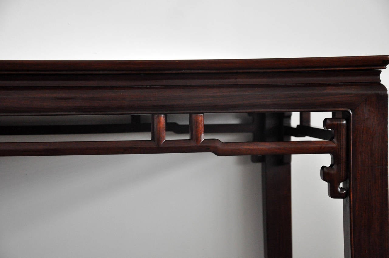 Chinoiserie Asian Rosewood Table For Sale