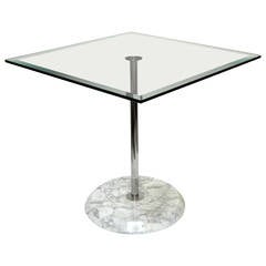 1960s Italian Chrome and Glass Occasional Table