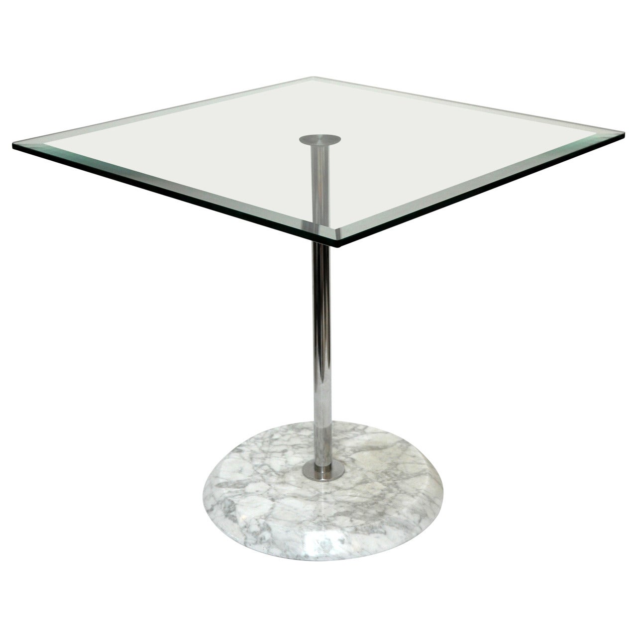 1960s Italian Chrome and Glass Occasional Table For Sale