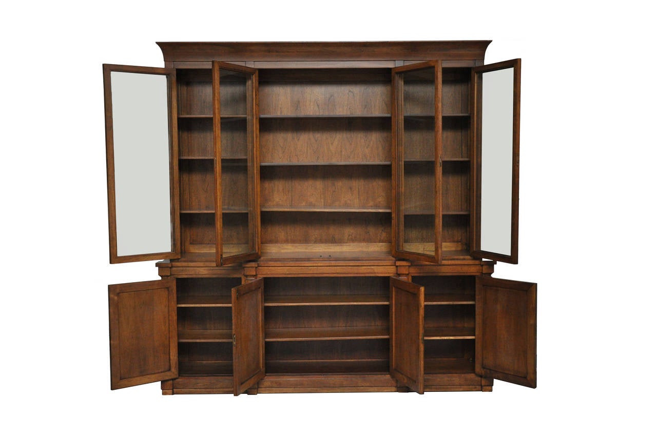 Georgian Styled Breakfront or Library Bookcase 3