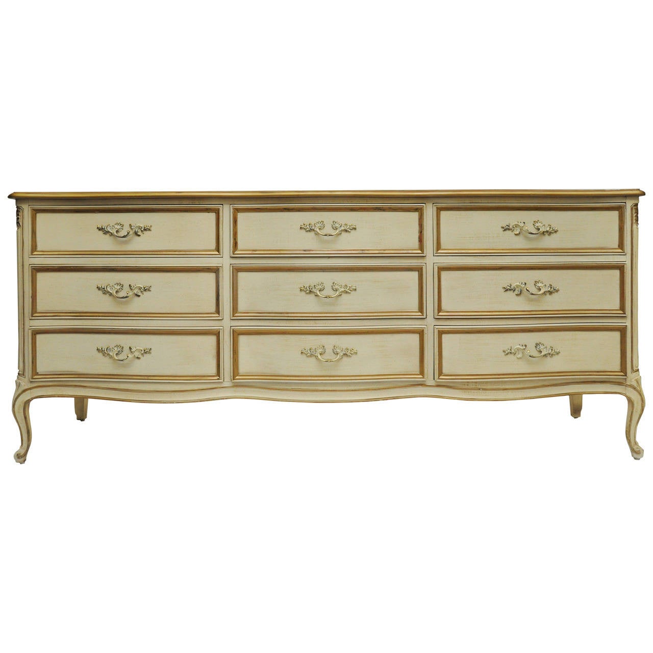 cream french provincial dresser Do you like the white on this French provincial dresser or you would paint it in another color?