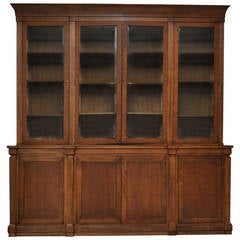 Georgian Styled Breakfront or Library Bookcase