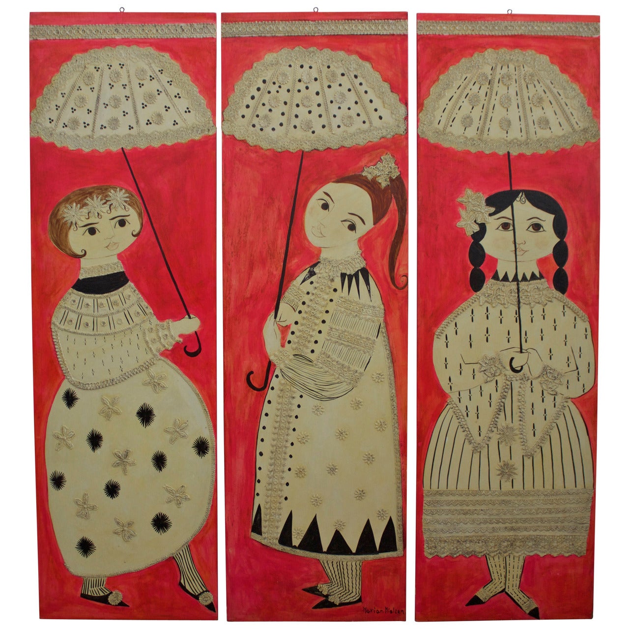 Art Panels by Marian Nielsen, Set of Three