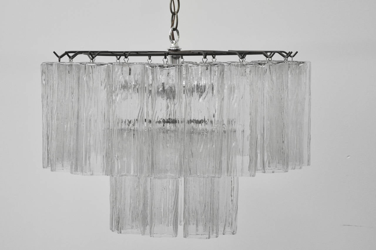 Mid-Century Modern Murano Glass Chandeliers by Camer For Sale