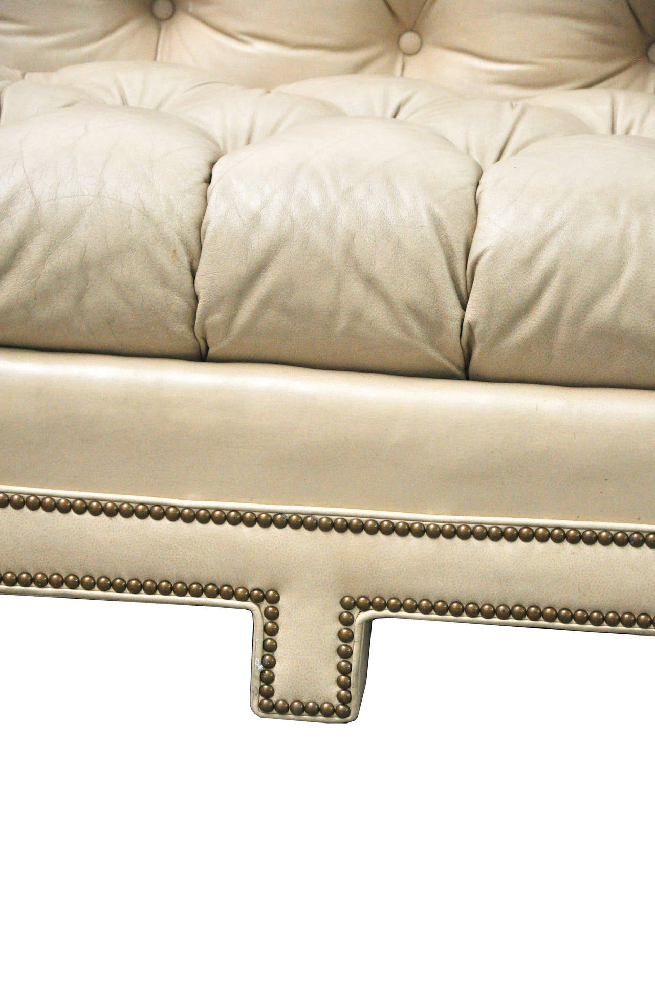Light Tan Leather Chesterfield Sofas by Hancock and Moore 2