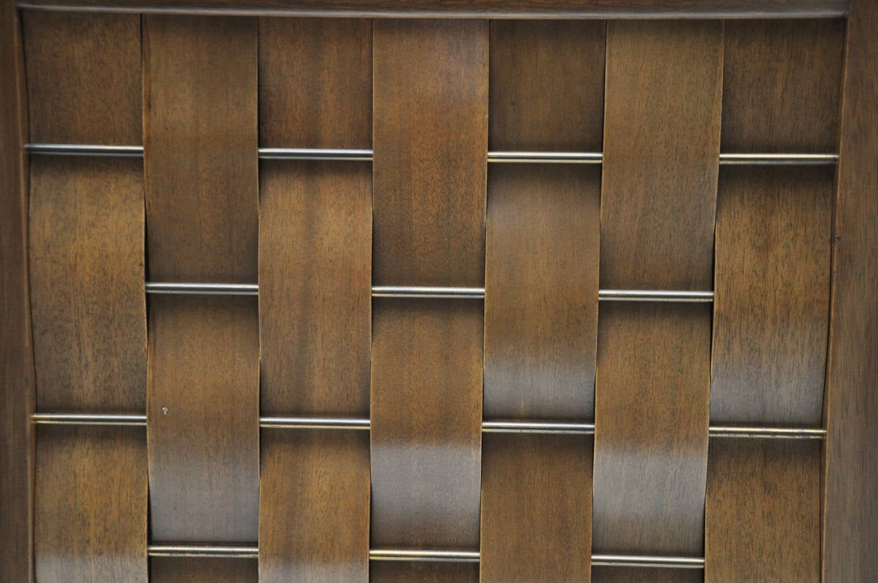 Edward Wormley for Dunbar Woven Front Credenza In Excellent Condition In Geneva, IL