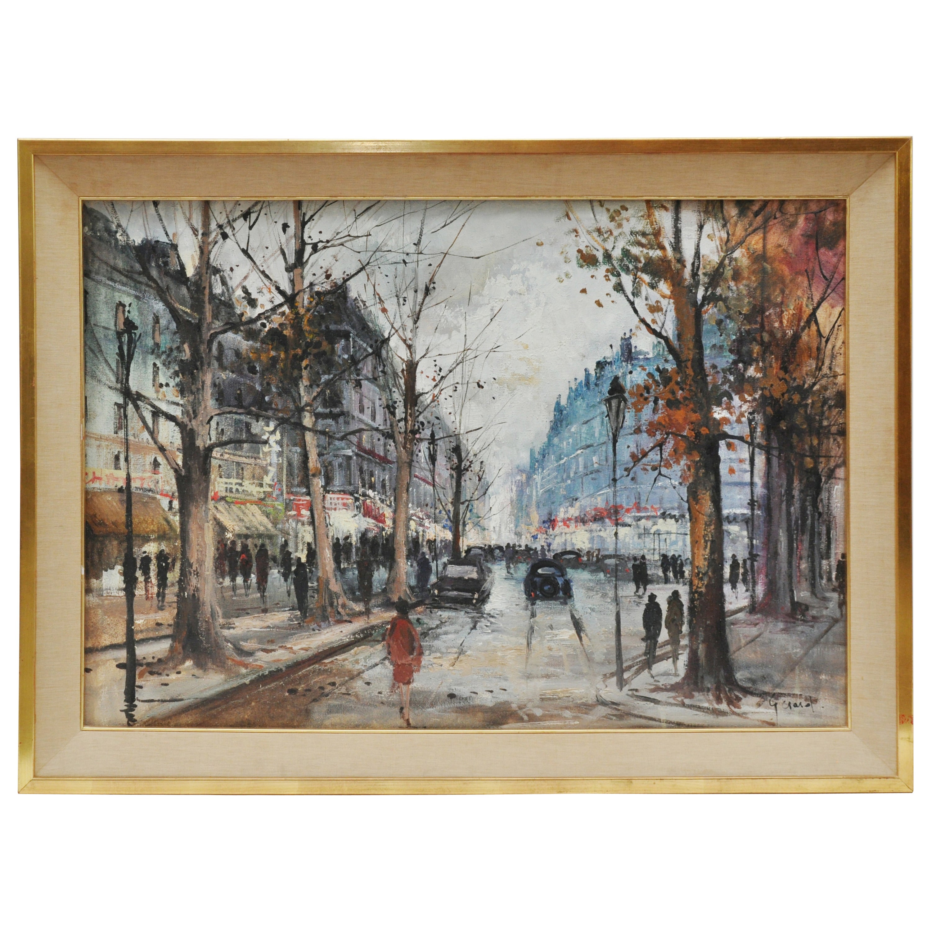 Paris Street Scene Oil Painting