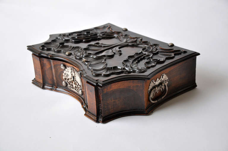 18th Century Portuguese Rosewood Box In Excellent Condition For Sale In Geneva, IL