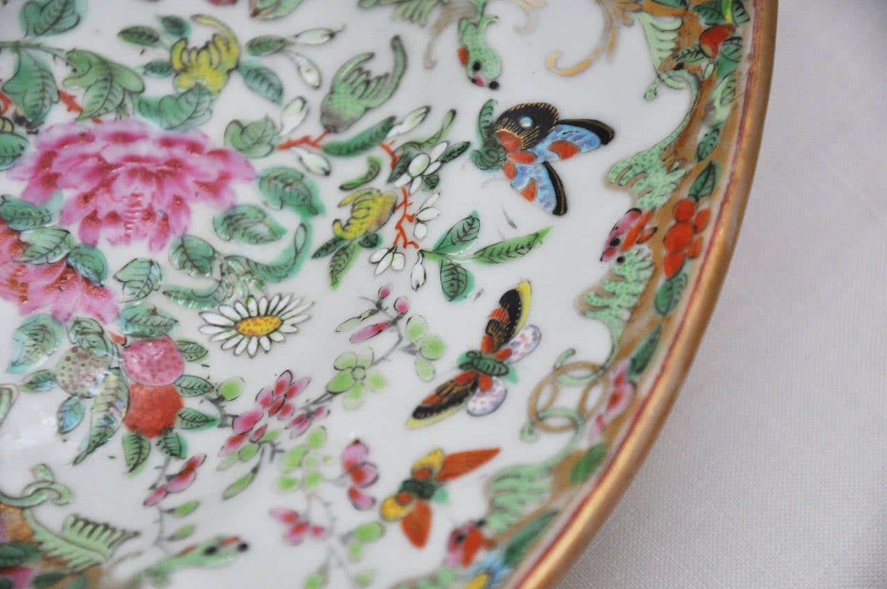 Large Chinese Canton Famille Rose Oval Platter, 19th Century 4